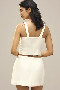Reformation Ren Linen Mini Skirt