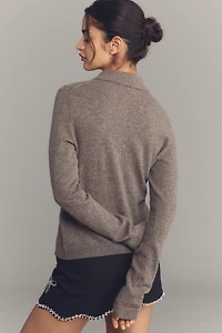 Reformation Florentina Cashmere Collared Cardigan Sweater