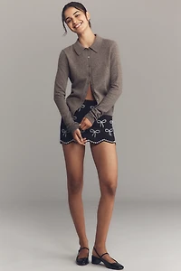Reformation Florentina Cashmere Collared Cardigan Sweater