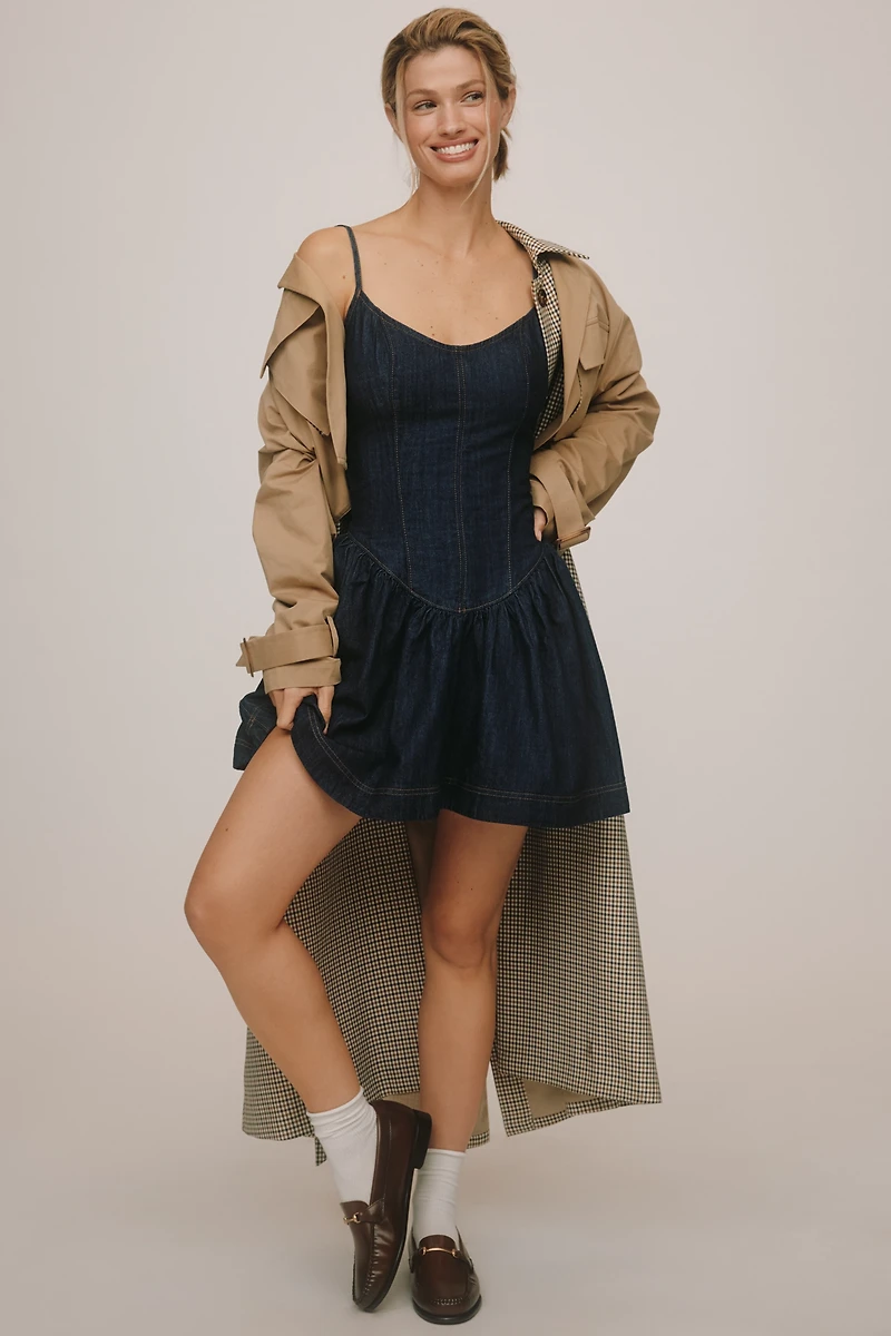 Reformation Lottie Denim Mini Dress