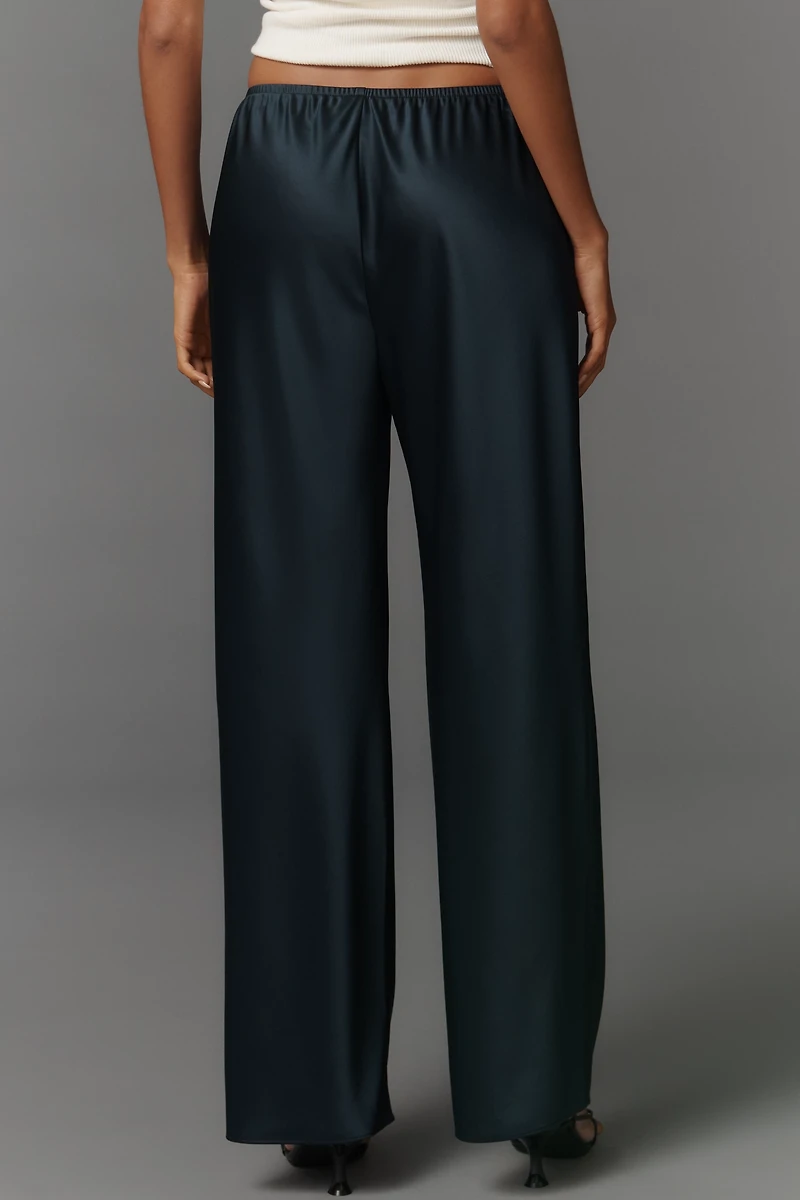 Reformation Gale Satin Mid-Rise Bias Pants