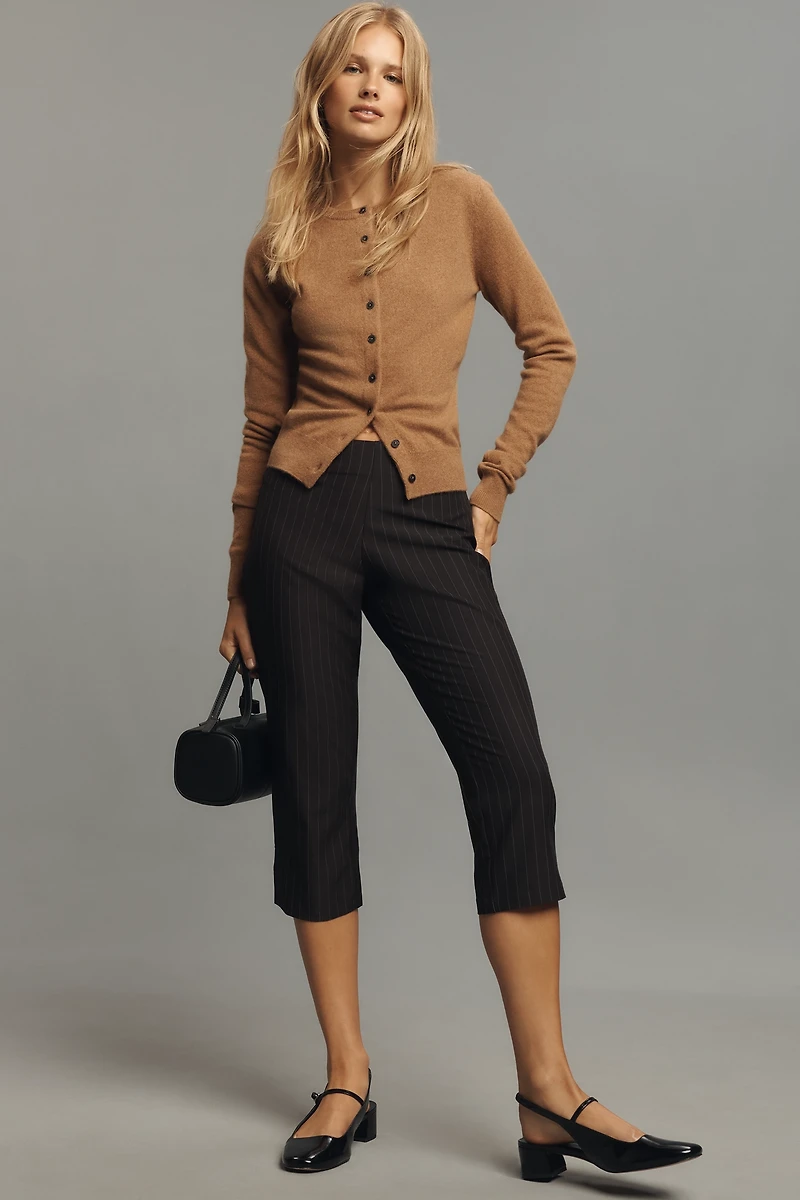 Reformation Farren Cashmere Crew-Neck Cardigan Sweater