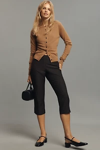 Reformation Farren Cashmere Crew-Neck Cardigan Sweater