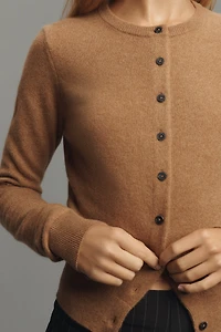 Reformation Farren Cashmere Crew-Neck Cardigan Sweater