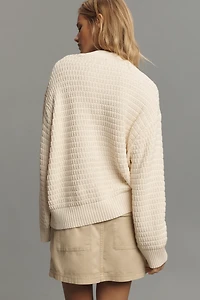 Reformation Collie Oversized Cotton Crew-Neck Sweater