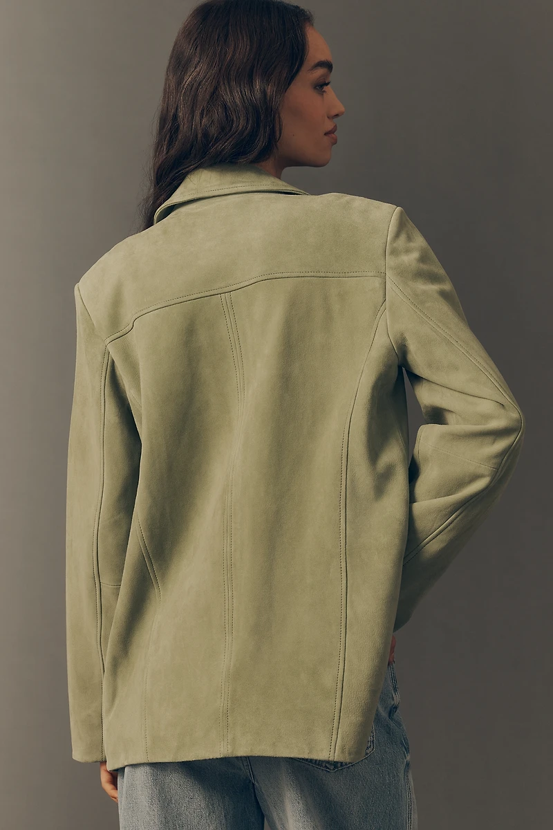 Reformation Veda Lincoln Suede Shirt Jacket