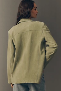Reformation Veda Lincoln Suede Shirt Jacket