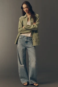 Reformation Veda Lincoln Suede Shirt Jacket