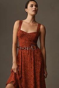 Reformation Lela Sweetheart A-Line Midi Dress
