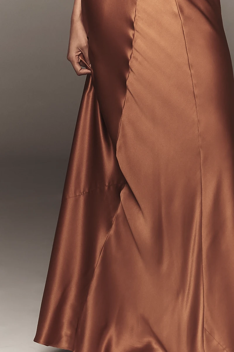 Reformation Pernille Tie-Strap Silk Maxi Dress