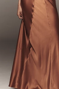 Reformation Pernille Tie-Strap Silk Maxi Dress