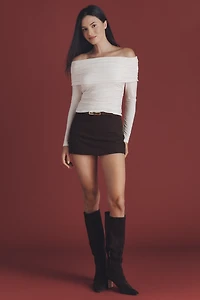 Reformation Florentina Knit Off-The-Shoulder Top