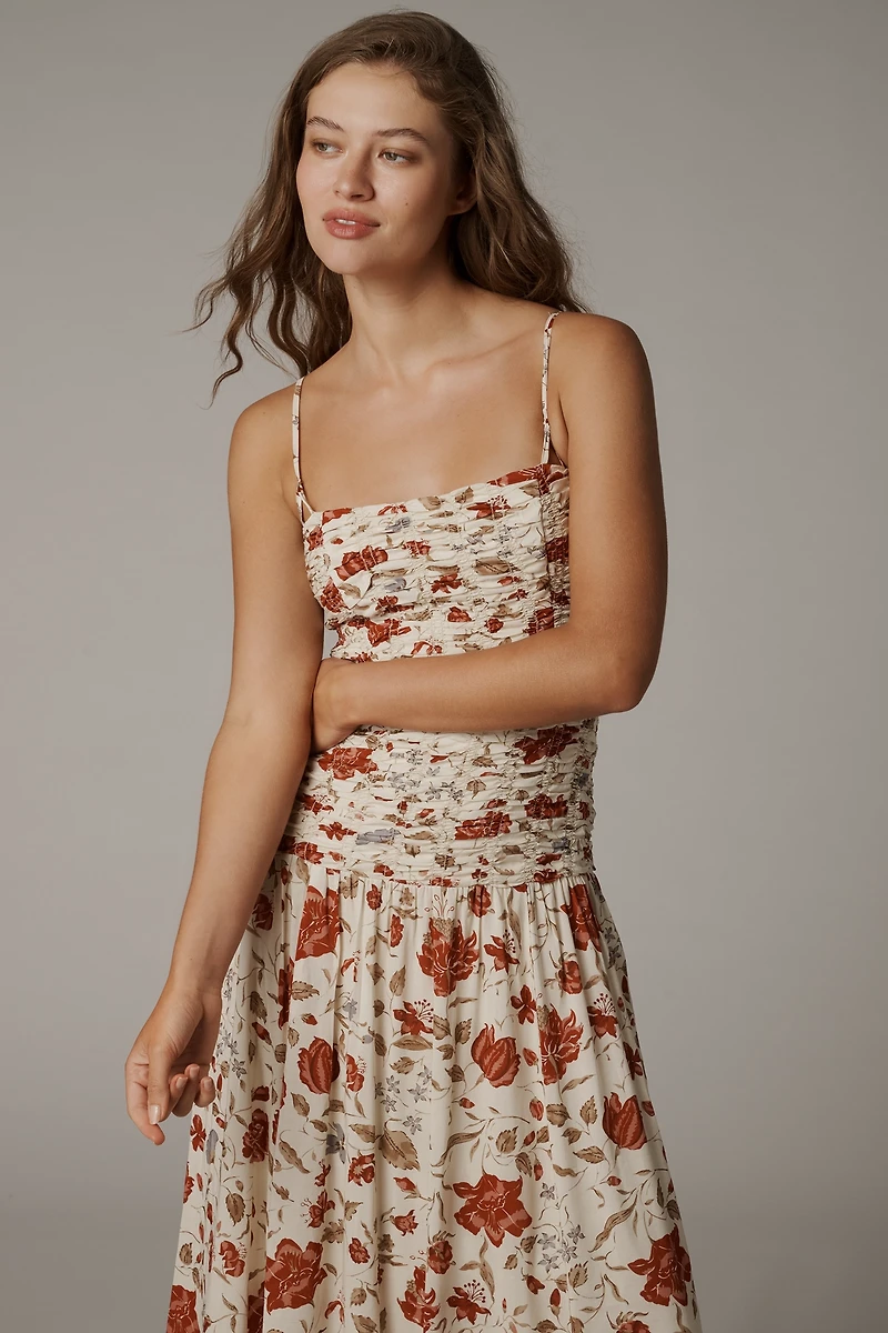 Reformation Azure Smocked Midi Dress