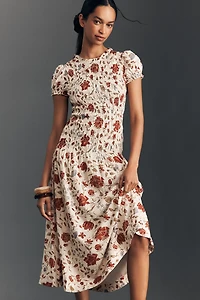 Reformation Kiria Smocked Midi Dress