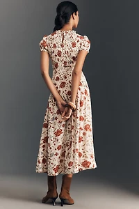 Reformation Kiria Smocked Midi Dress