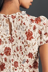 Reformation Kiria Smocked Midi Dress