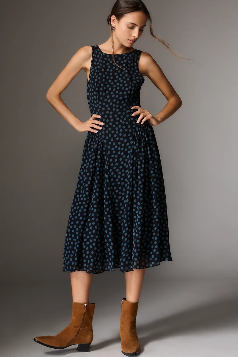 Reformation Anelis Sleeveless A-Line Midi Dress