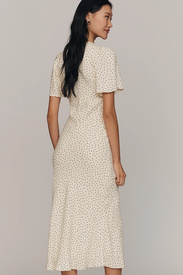 marina lace trim midi dress Modal Lace-Trim Midaxi Dress in Soft Pink - 4