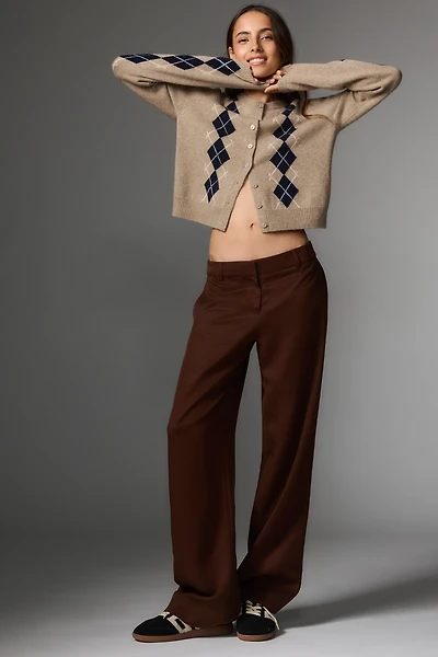 Reformation Gisele Low-Rise Straight-Leg Pants