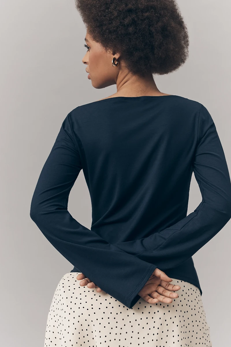 Reformation Nicola Long-Sleeve Knit Top