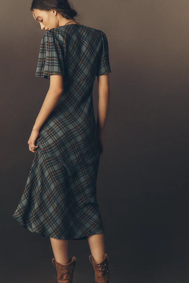 maeve short sleeve dress Maeve Short-Sleeve Collared Wrap Mini Dress