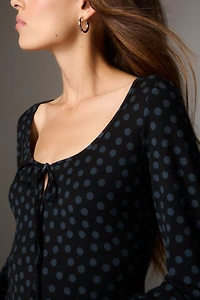 Reformation Maisie Long-Sleeve Knit Mini Dress