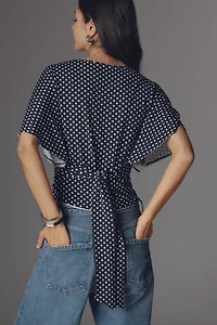 Reformation Avery Knit Tie-Back Top