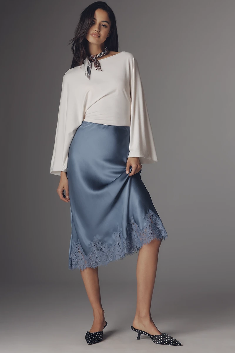 Reformation Avery Knit Long-Sleeve Tie-Back Top