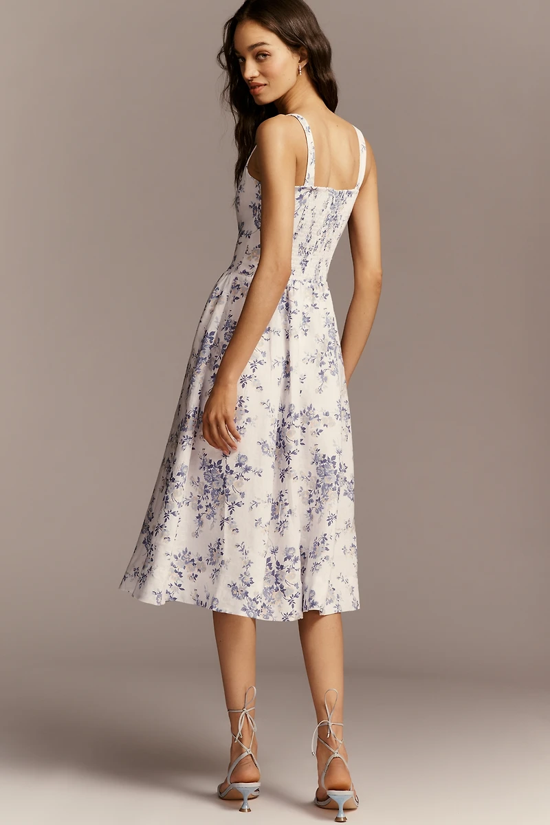 Reformation Janu Linen Midi Dress