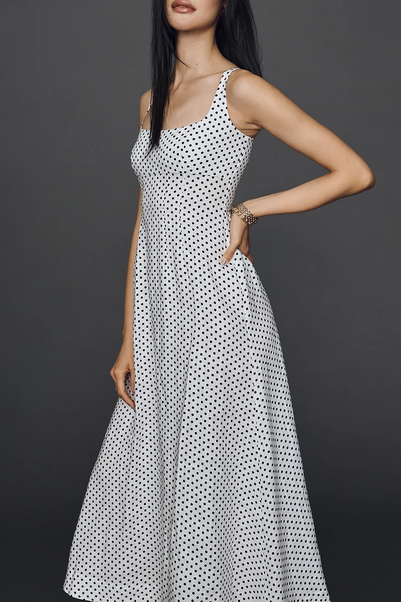 Reformation Sabine Linen Midi Dress
