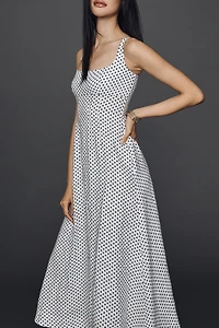 Reformation Sabine Linen Midi Dress