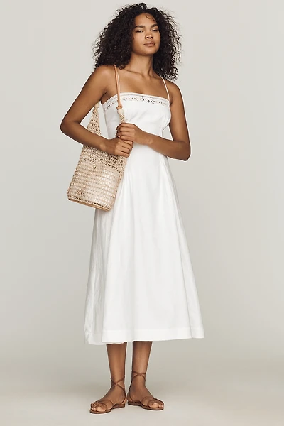 Reformation Pomona 100% Linen Midi Dress