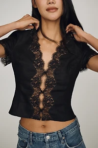 Reformation Brynn 100% Linen Top