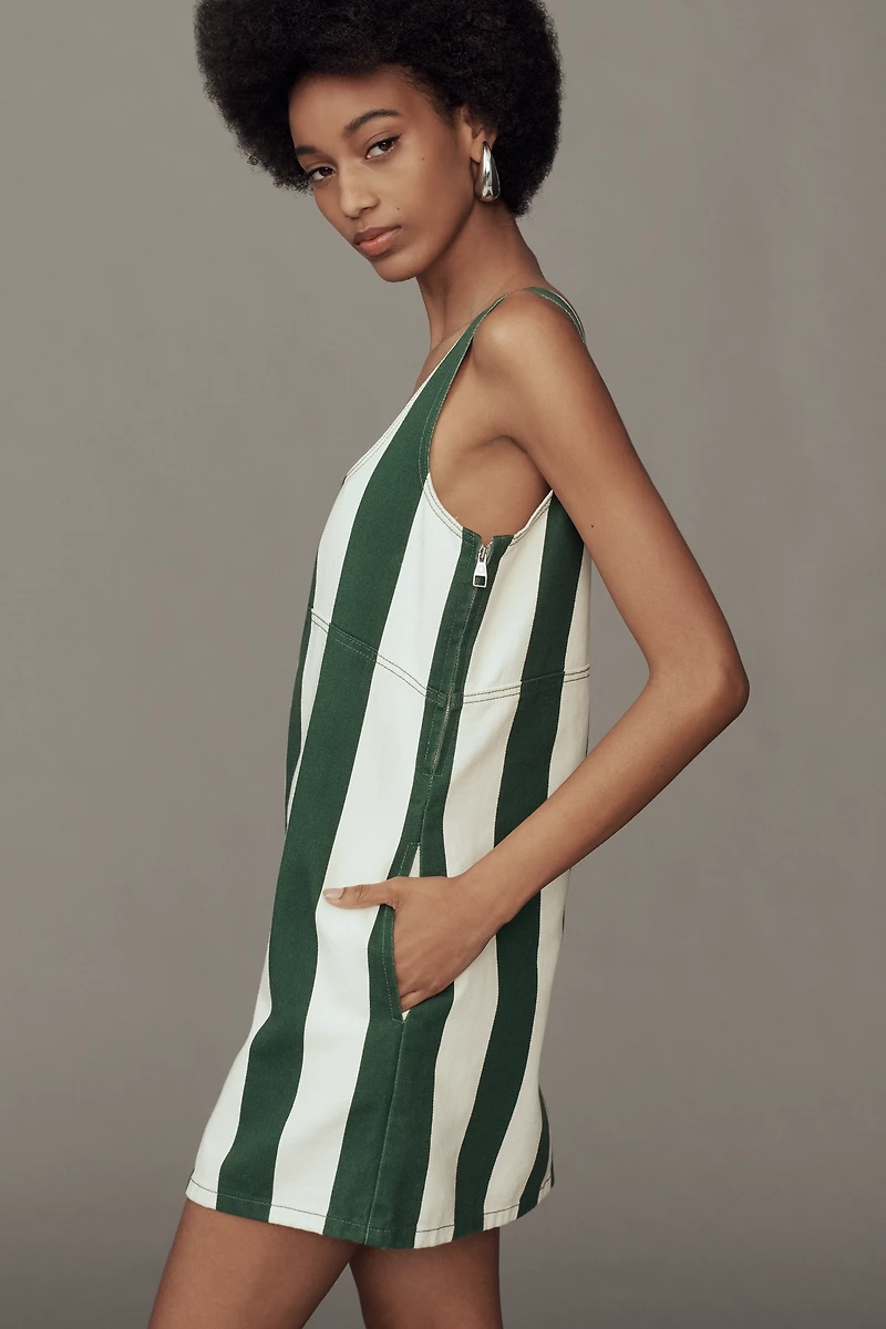 SIMONMILLER Sahara Striped Denim Mini Dress