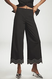 SIMONMILLER Wavy Crop Wide-Leg Pants