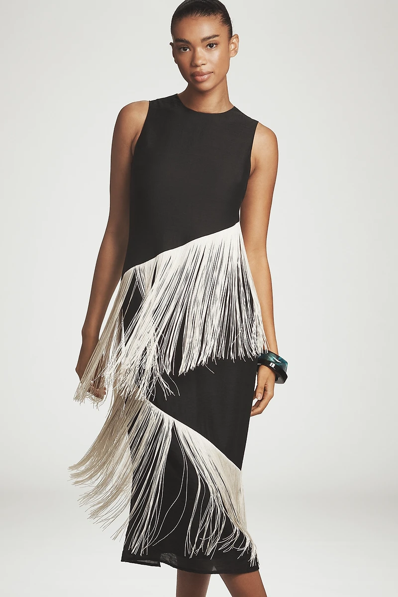 SIMONMILLER Copacabana Sleeveless Fringe Dress