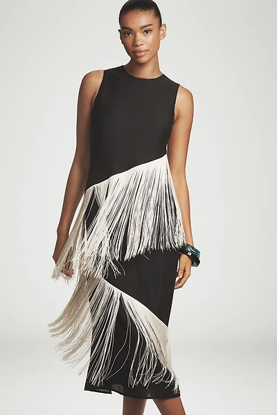 SIMONMILLER Copacabana Sleeveless Fringe Dress