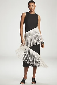 SIMONMILLER Copacabana Sleeveless Fringe Dress