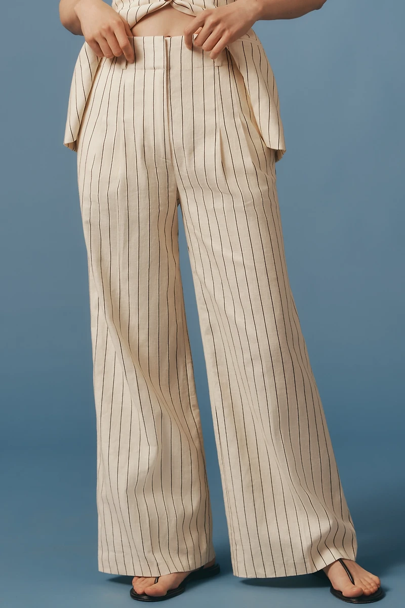 SIMONMILLER Bloo Linen Blend High-Rise Wide-Leg Pants