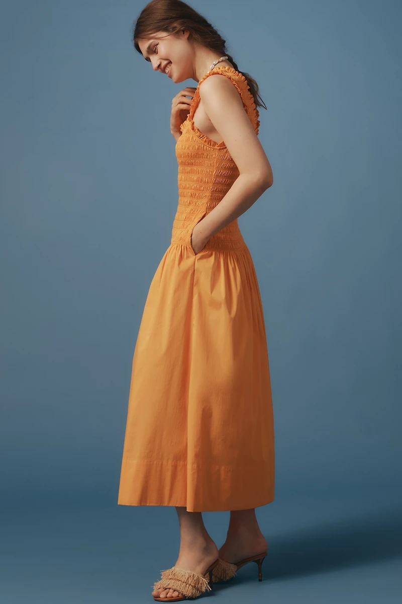 SIMONMILLER Zini Poplin Midi Dress