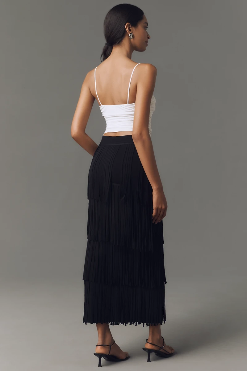 SIMONMILLER Zaza Knit Fringe Skirt
