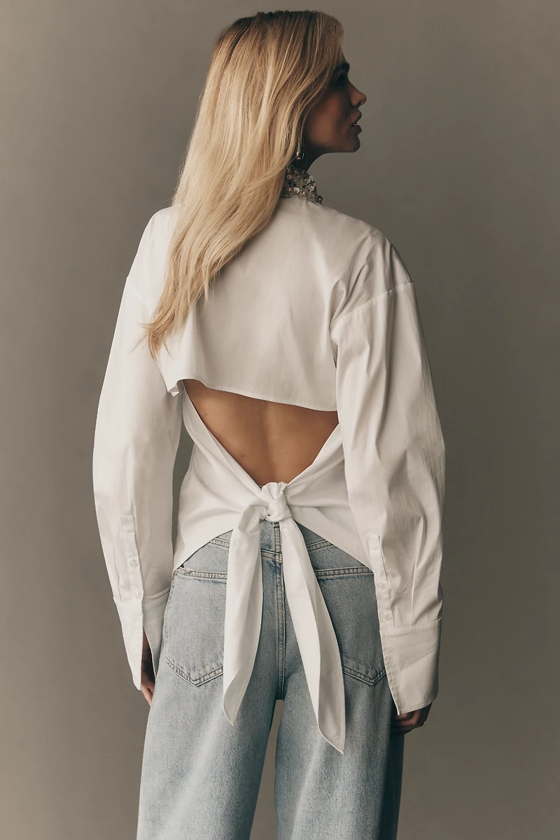 SIMONMILLER Loch Poplin Buttondown Blouse