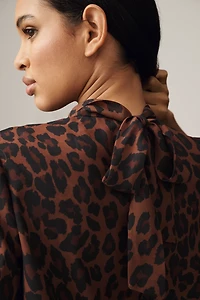 SIMONMILLER Joplin Long-Sleeve Chiffon Mini Dress