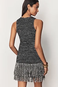 SIMONMILLER Sondra Fringed Sweater Mini Dress