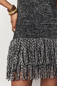 SIMONMILLER Sondra Fringed Sweater Mini Dress
