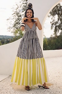 SIMONMILLER Romi Sleeveless Poplin Maxi Dress