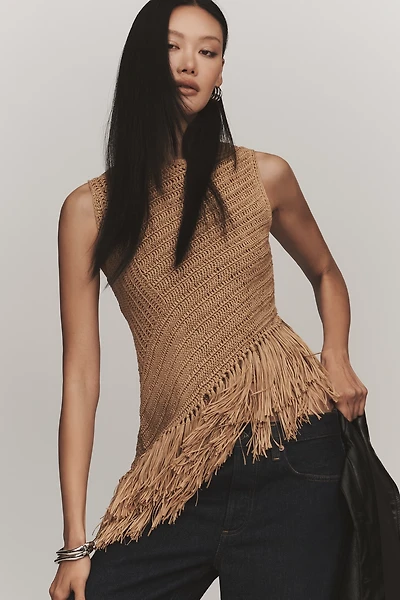 SIMONMILLER Beja Crochet Fringe Top