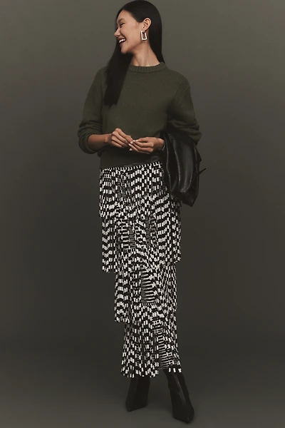 SIMONMILLER Za Fringe Knit Midi Skirt