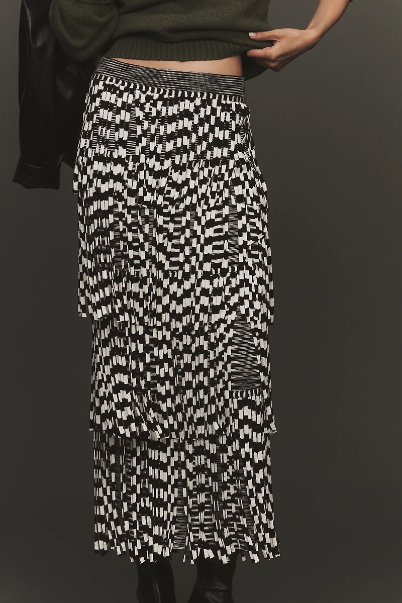 SIMONMILLER Za Fringe Knit Midi Skirt