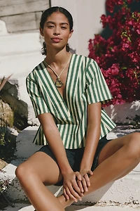 SIMONMILLER Short-Sleeve V-Neck Top